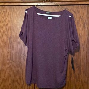 Colette Malouf Romney Cold Shoulder Too. Grape color. Size Large.